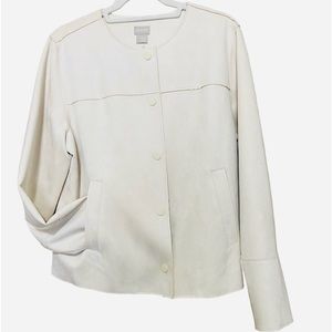 CHICO’S Faux Suede Jacket (Snap front)